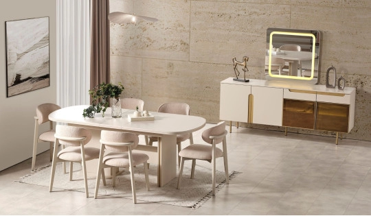 Zara Gold Yemek Odası